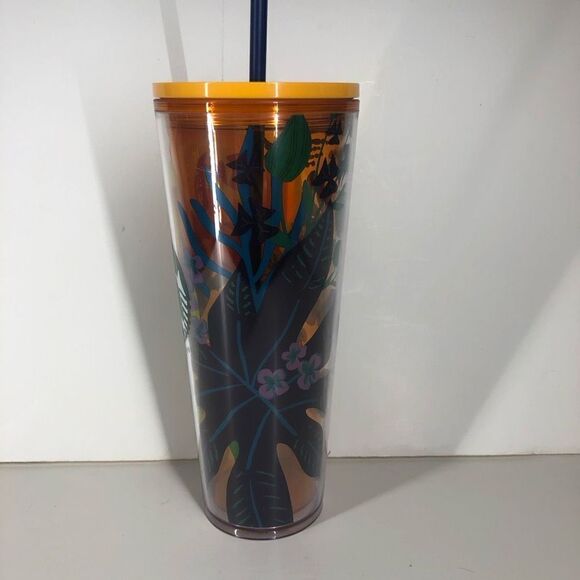 STARBUCKS Tropical Tumbler Orange Purple Red‎ 24 oz 710 mL - Picture 6 of 7